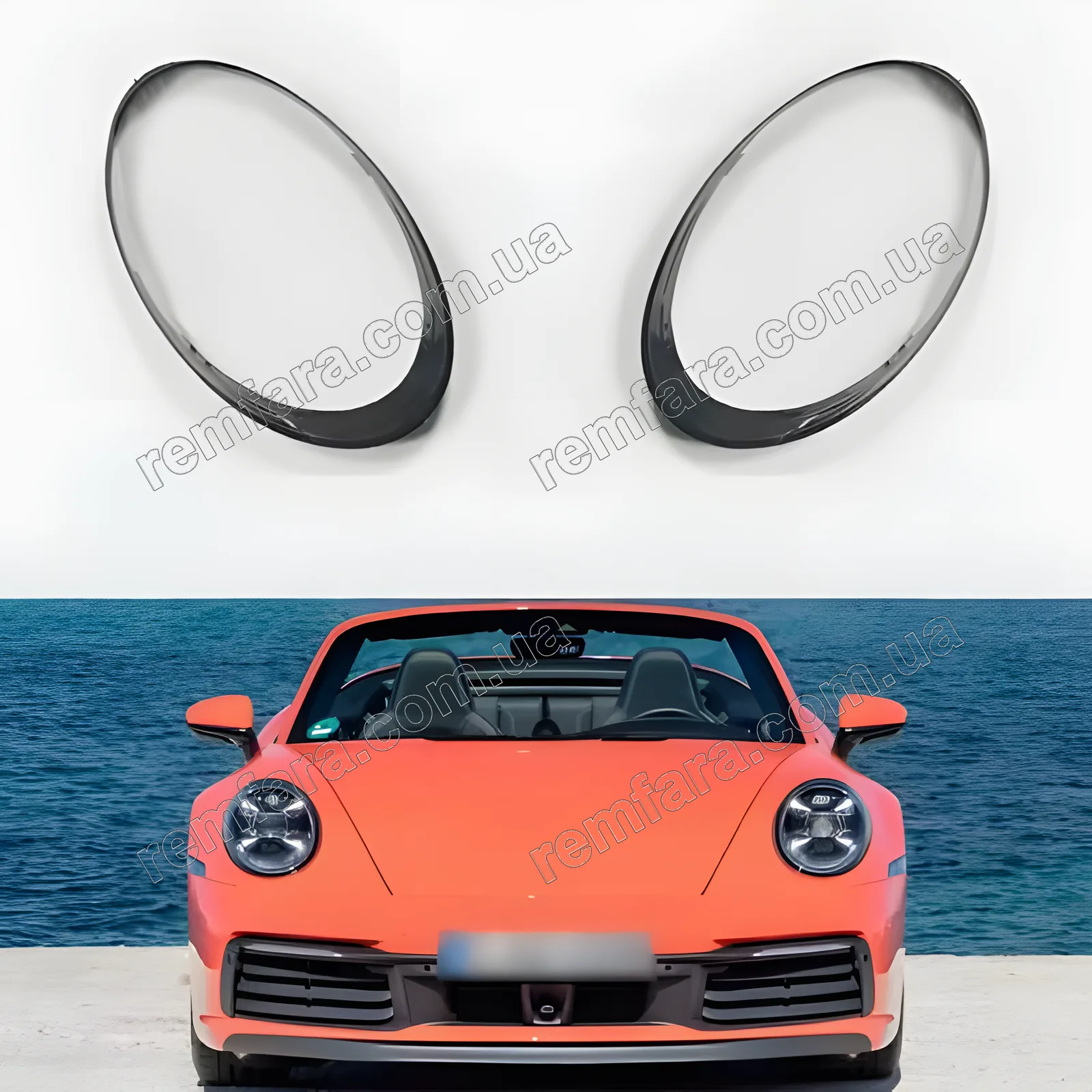 Скло фари Porsche 911 992 Carrera (2019–2024)