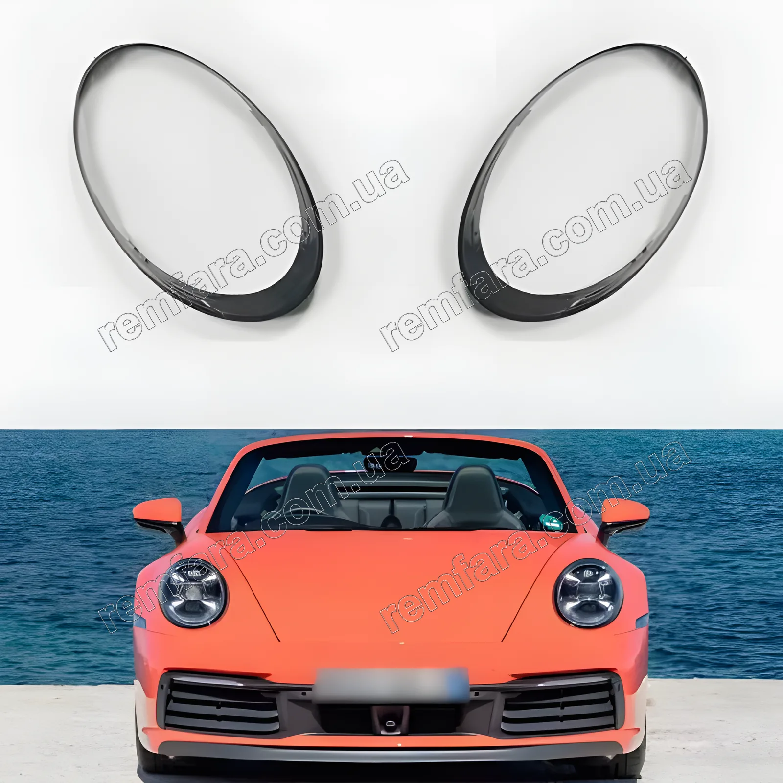 Стекло фары Porsche 911 992 Carrera (2019–2024)