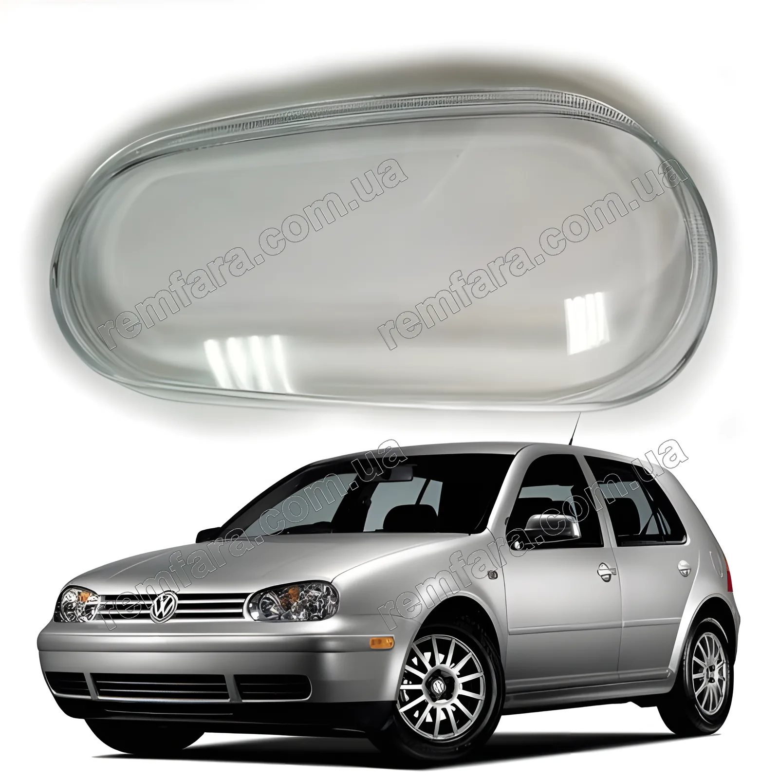 Скло фари Volkswagen Golf IV 1J (1997–2005) Plastic