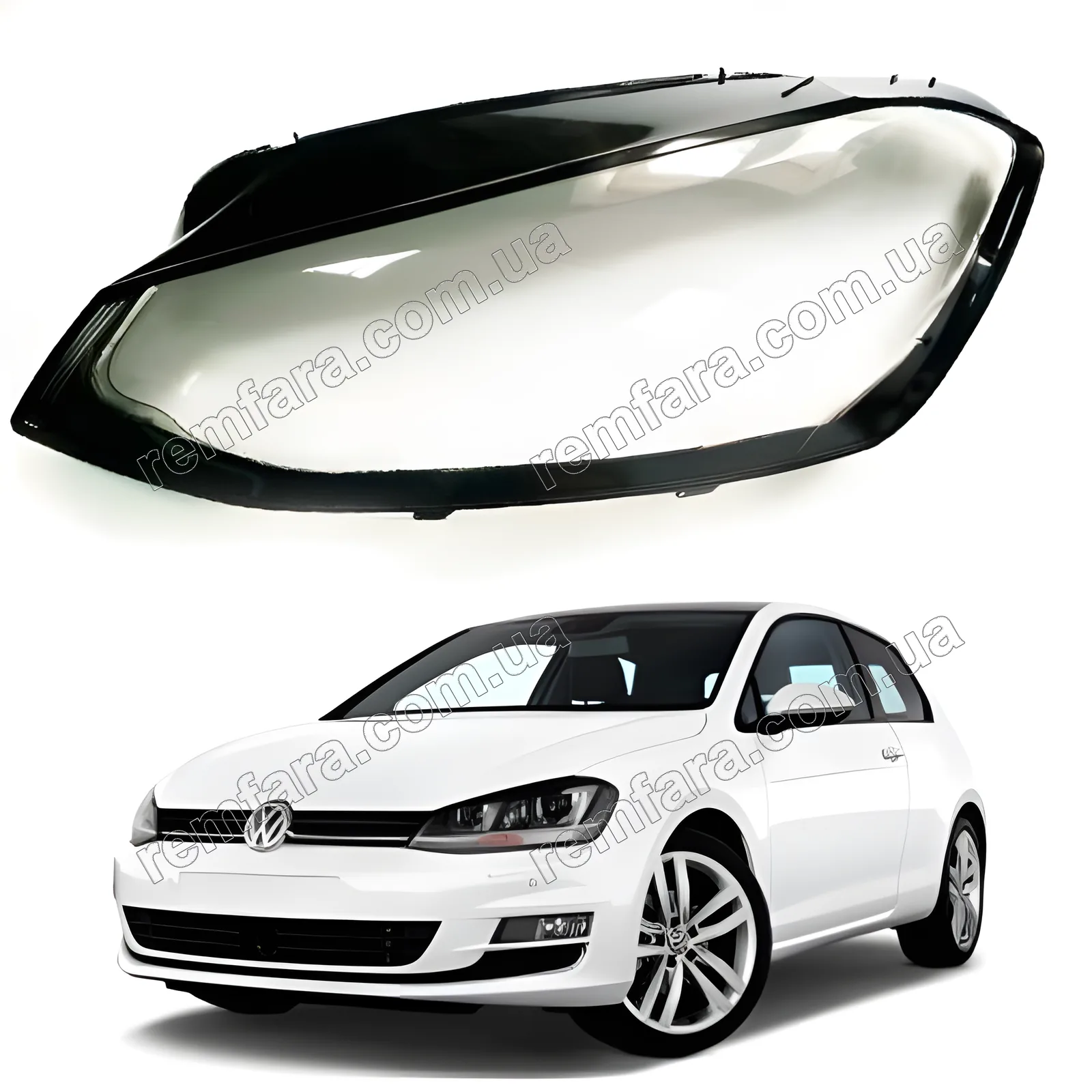Скло фари Volkswagen Golf VII (5G, BA, BE) (2012–2017)