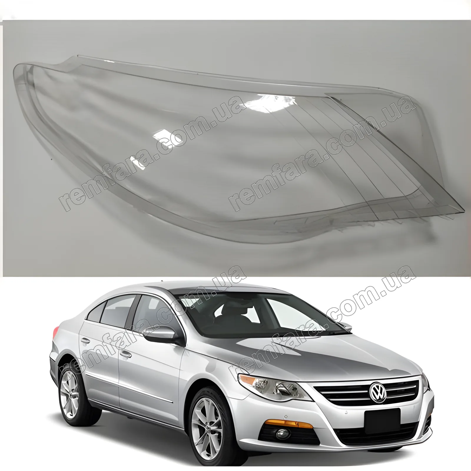 Стекло фары VW Passat CC (2008–2012) Дорестайл