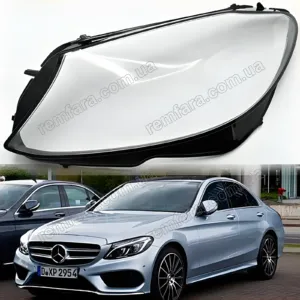 Скло фари Mercedes C Class W205 (2018–2021) рестайл