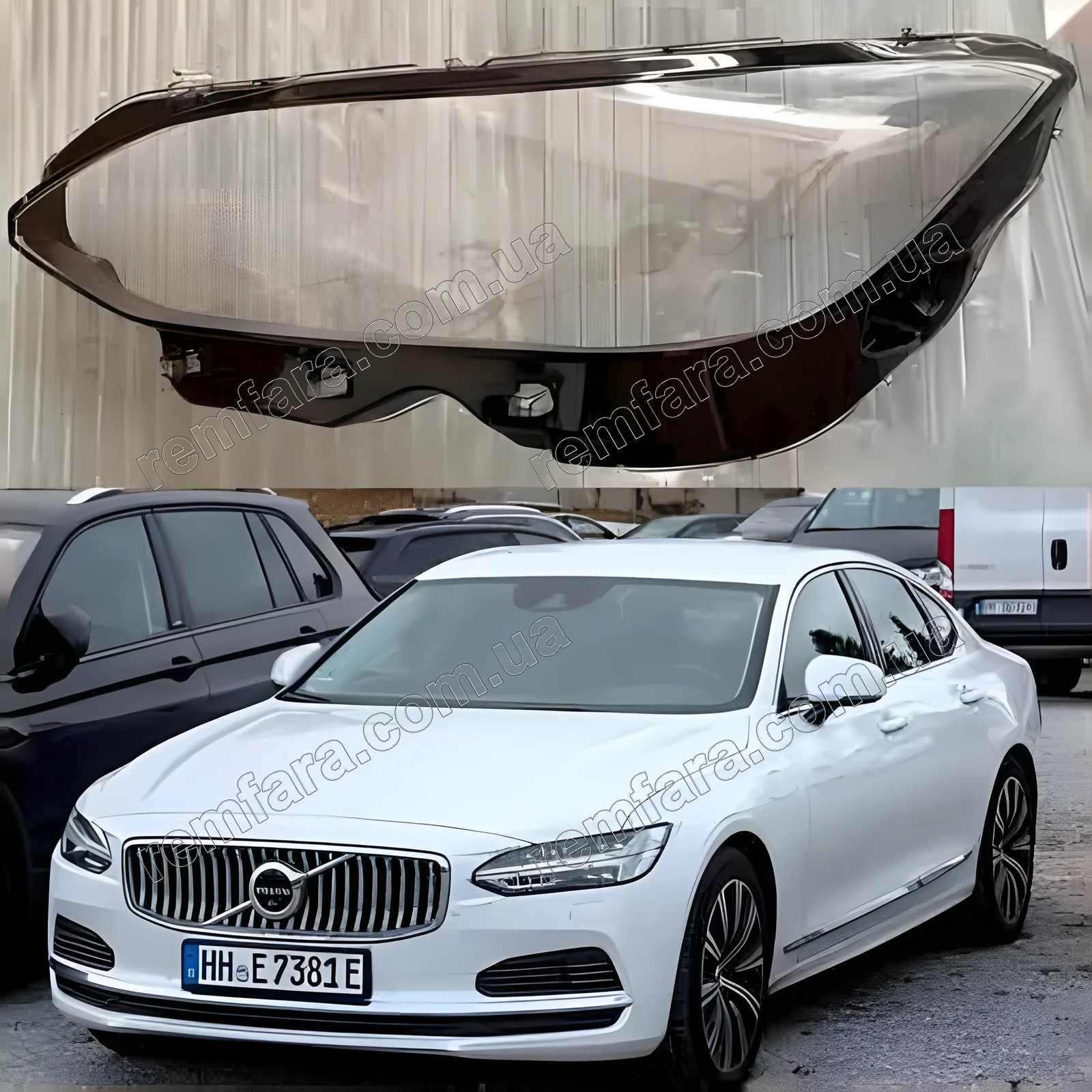 Скло фари Volvo S90 V90 (2016–2025) 2 поколение