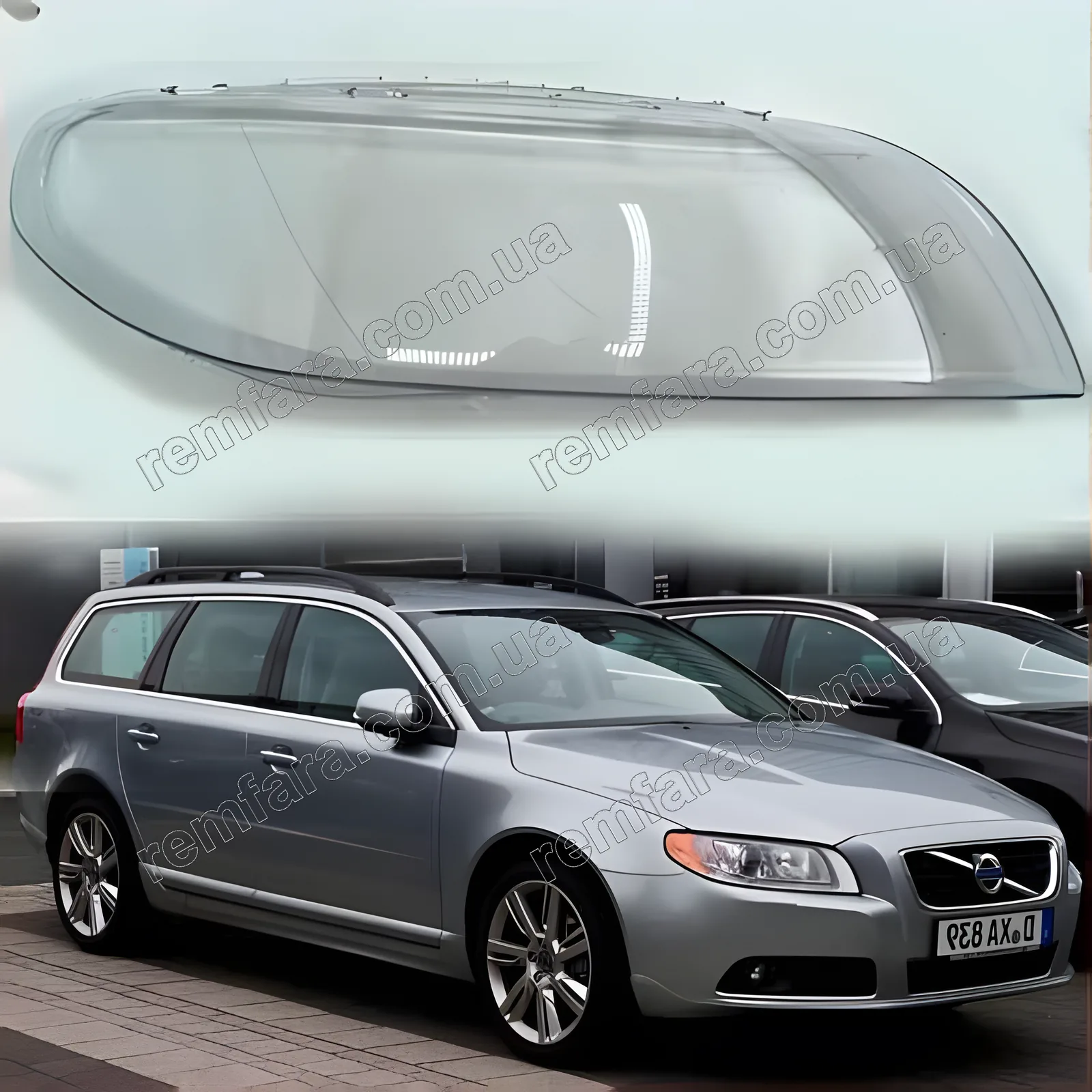Стекло фары Volvo V70 P24 (2007–2016) 3 поколение