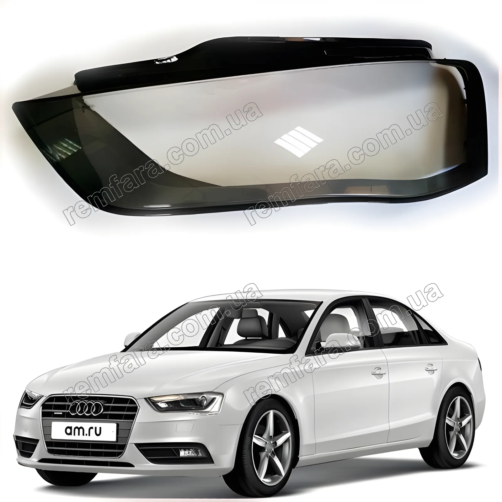 Скло фари Audi A4 / S4 (B8) Allroad (2011–2015) рестайл
