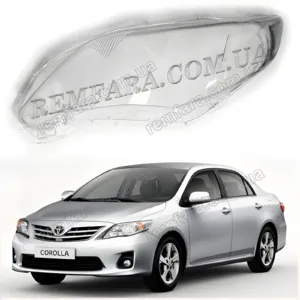 Скло фари Toyota Corolla (2010–2013) рестайл EURO
