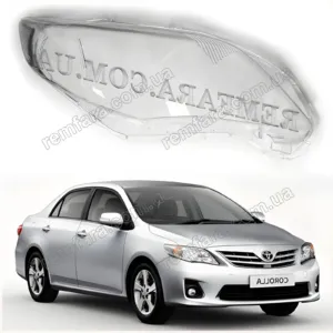 Стекло фары Toyota Corolla (2010–2013) рестайл EURO