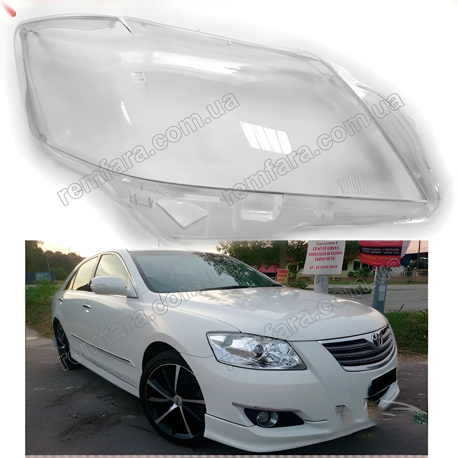 Стекло фары Toyota Camry G (A) 2009-