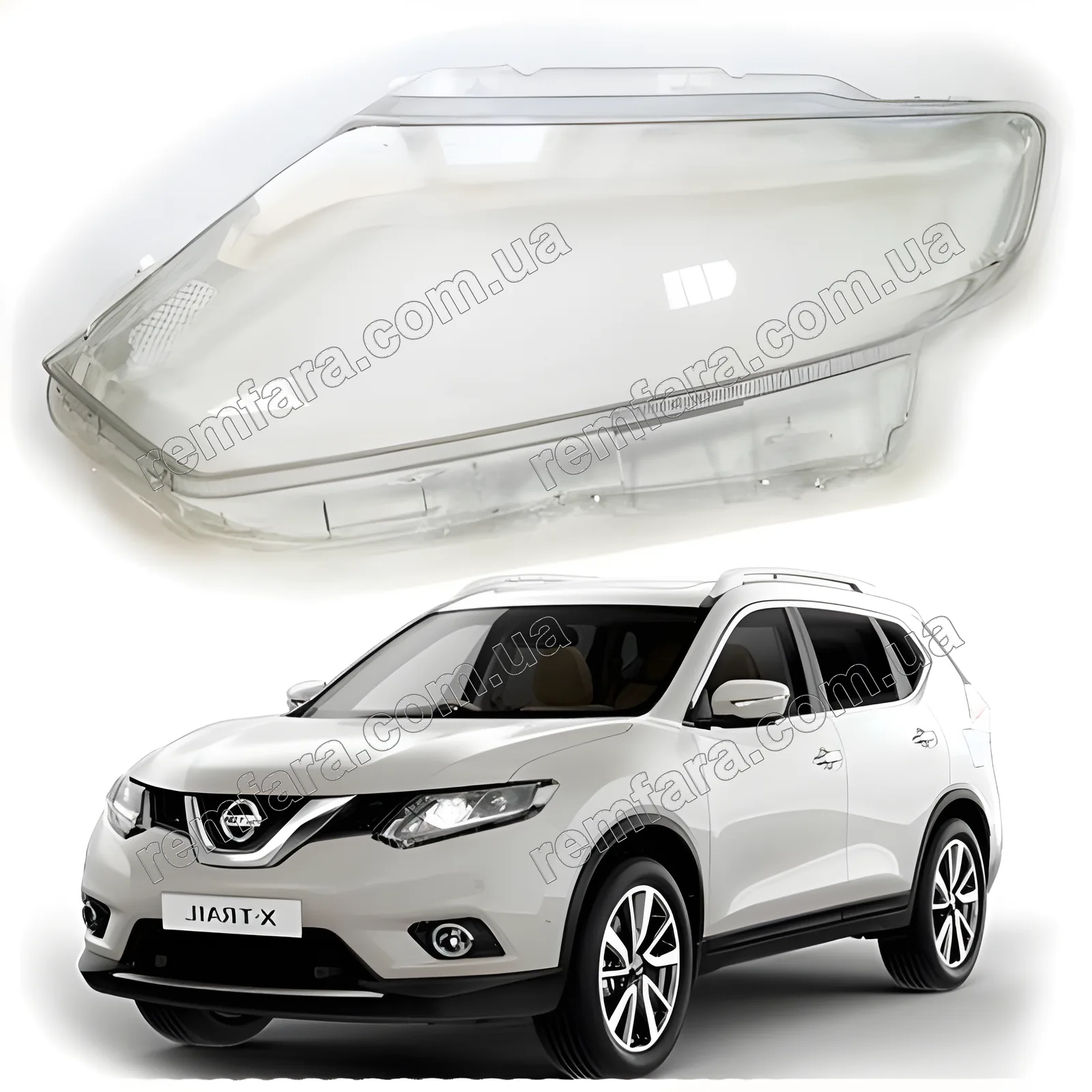 Скло фари Nissan X-TRAIL T32 (2013–2017)
