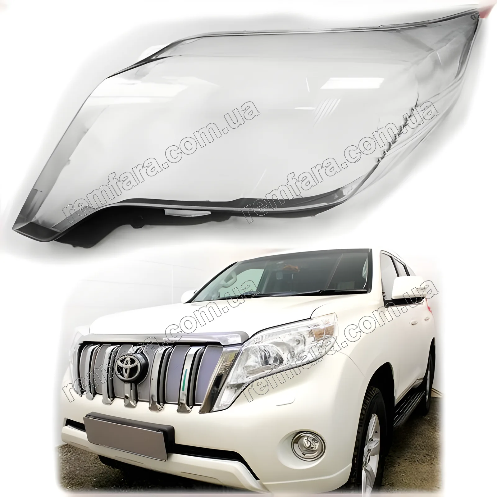 Скло фари Toyota Land Cruiser Prado 150 (2013–2017) рестайл