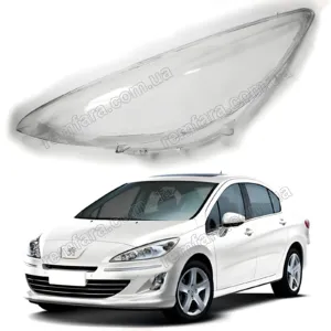 Скло фари Peugeot 408 (2010–2014)