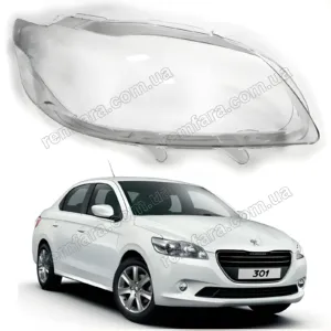 Стекло фары Peugeot 301 (2012–2016)