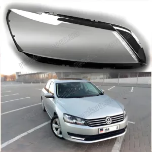 Стекло фары Volkswagen Passat B7 (2010–2015) Halogen USA
