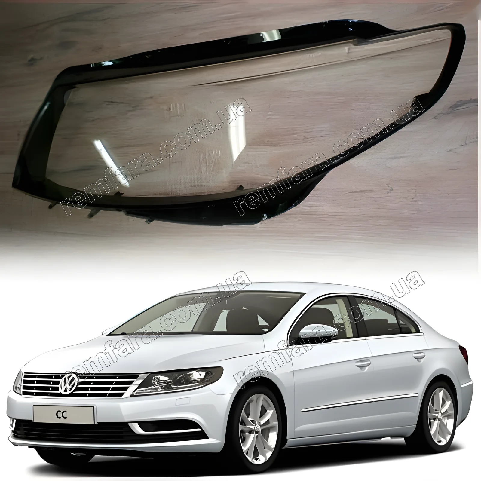 Скло фари Volkswagen Passat CC (2012–2017) Рестайл