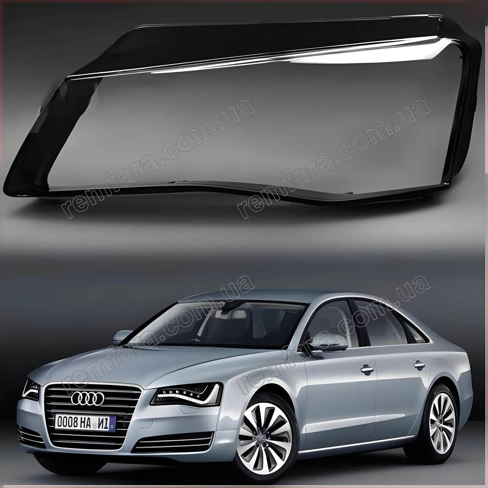 Скло фари AUDI A8 D4 (2009–2013) Дорестайл Xenon