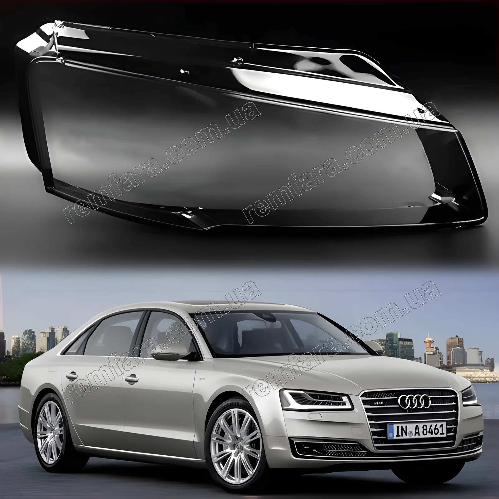 Стекло фары AUDI A8 D4 (2013–2017) Рестайл