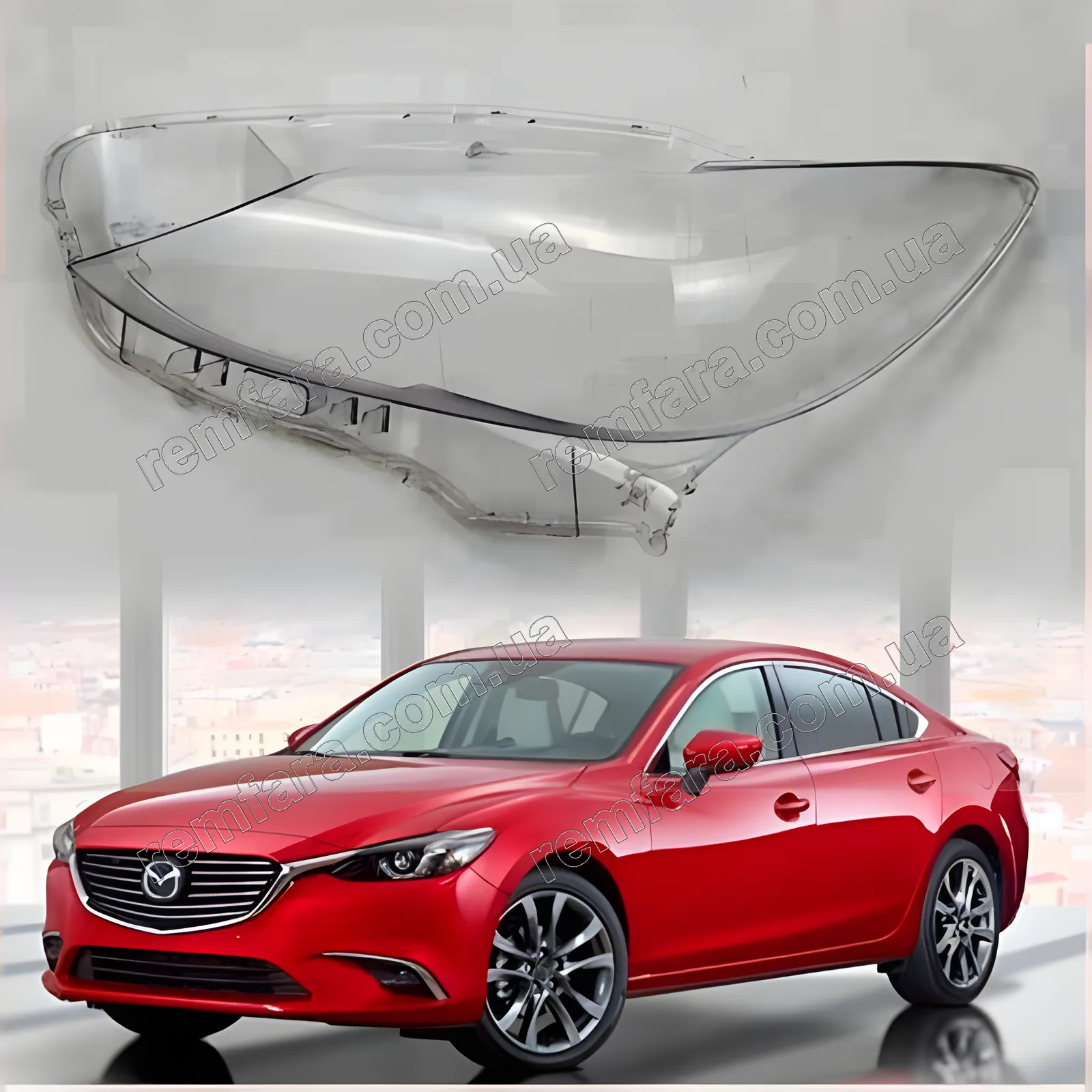 Скло фари Mazda 6 GJ (2015–2019) рестайл