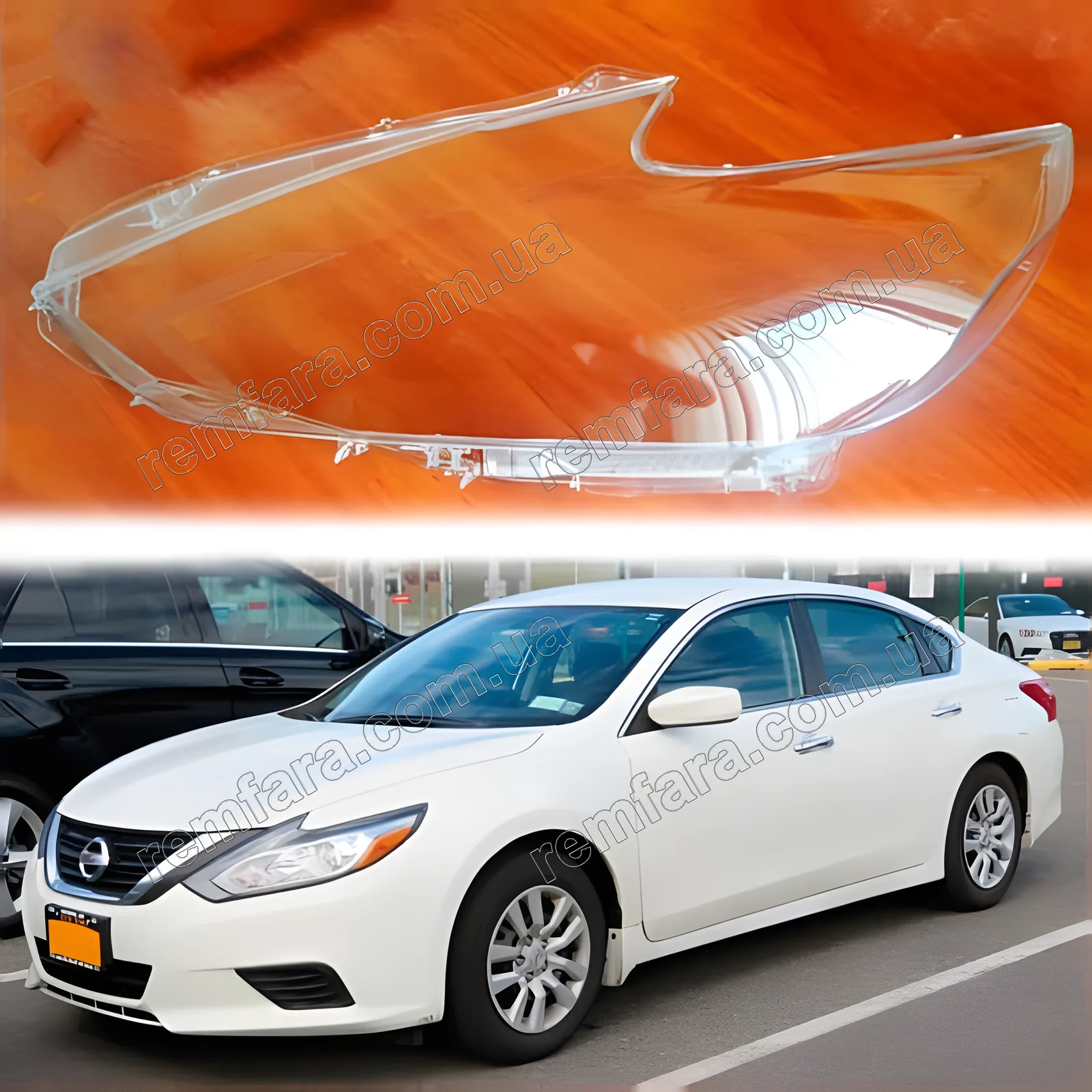 Скло фари Nissan Teana 2015-2018