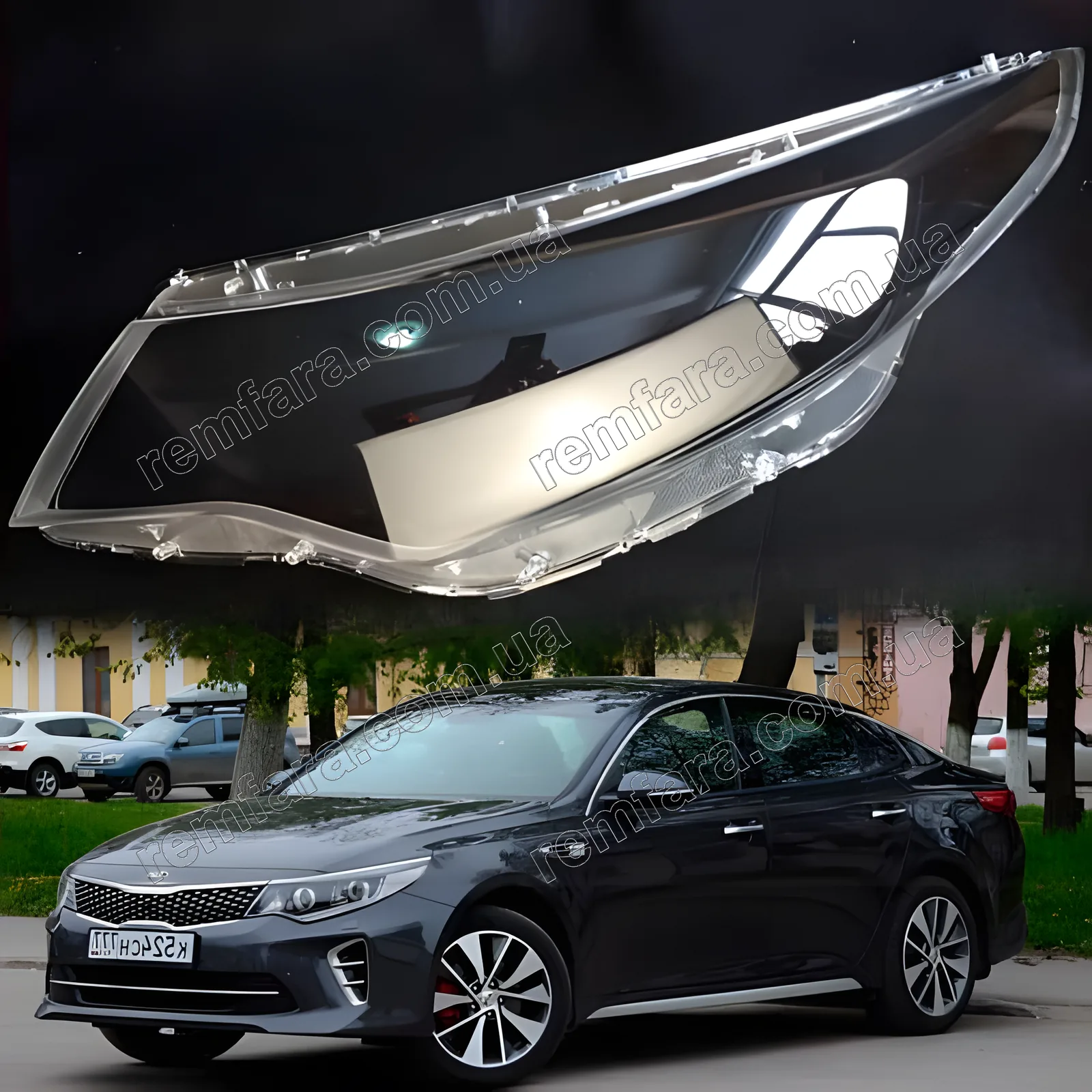 Скло фари Kia Optima 4 K5 JF EUR (2015–2020)