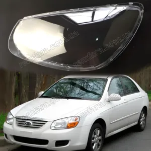 Скло фари KIA Spectra 2 LD (2006–2009) Рестайл