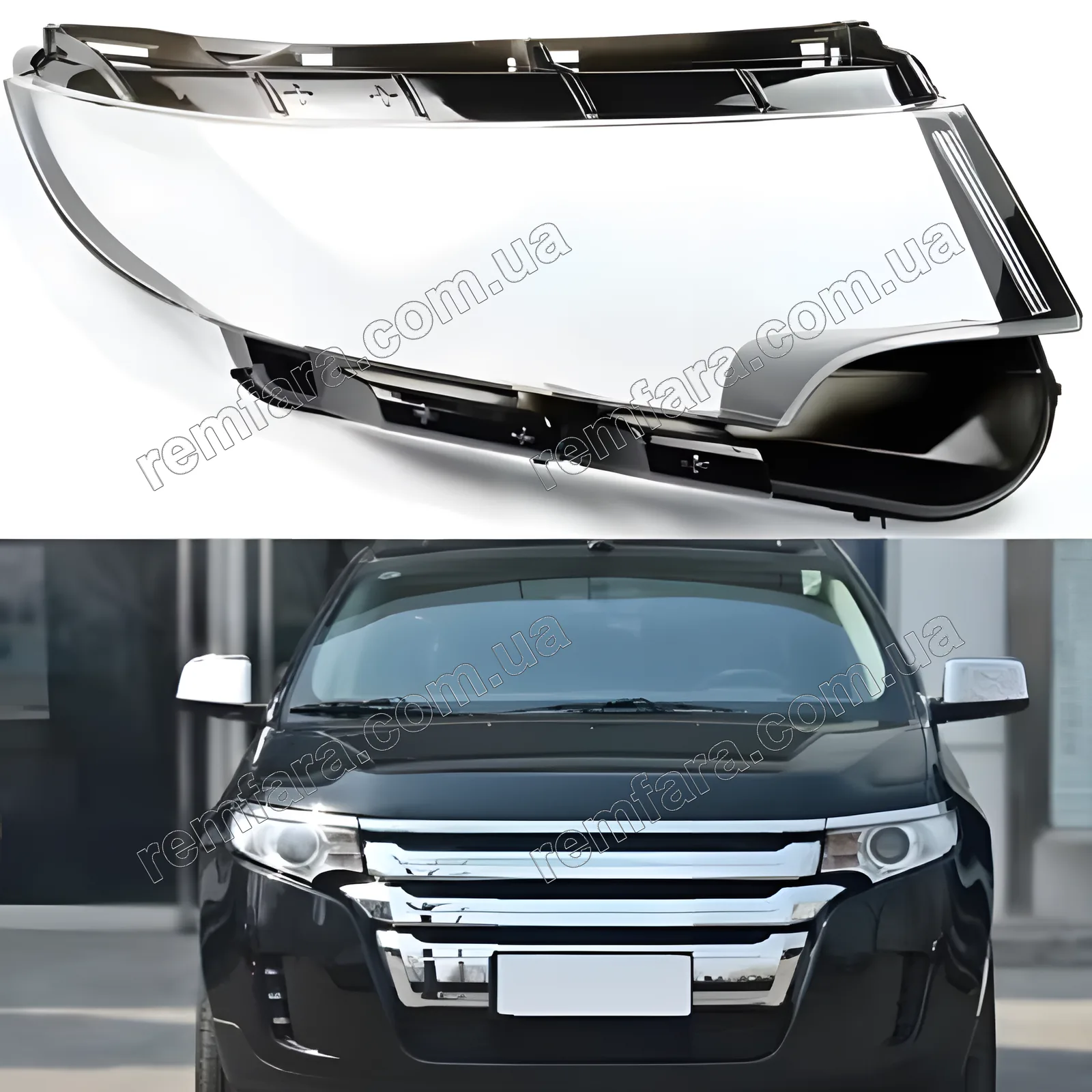 Стекло фары Ford Edge (2010–2015) рестайл