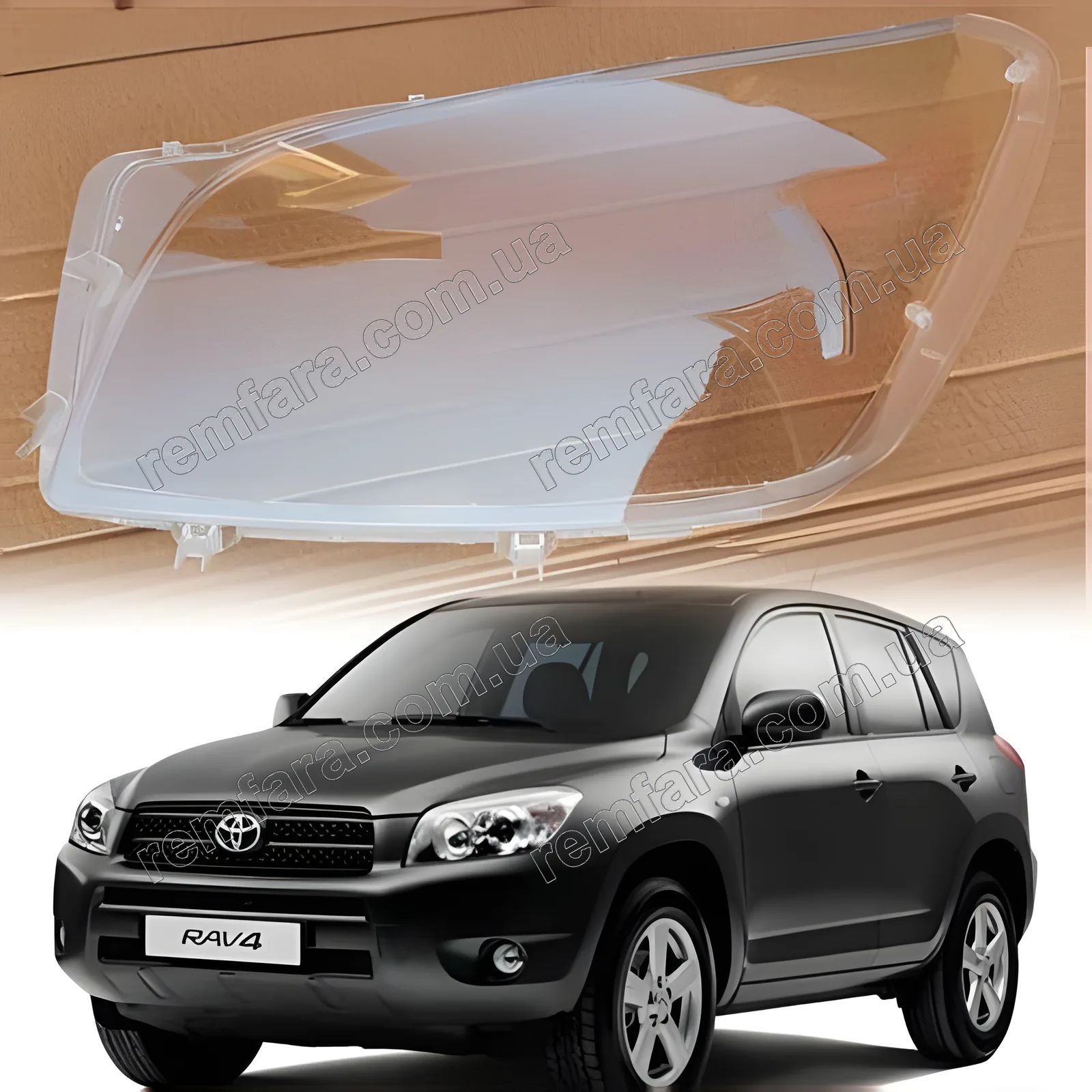 Скло фари Toyota RAV4 3 (#A30) (2005–2008) дорестайл