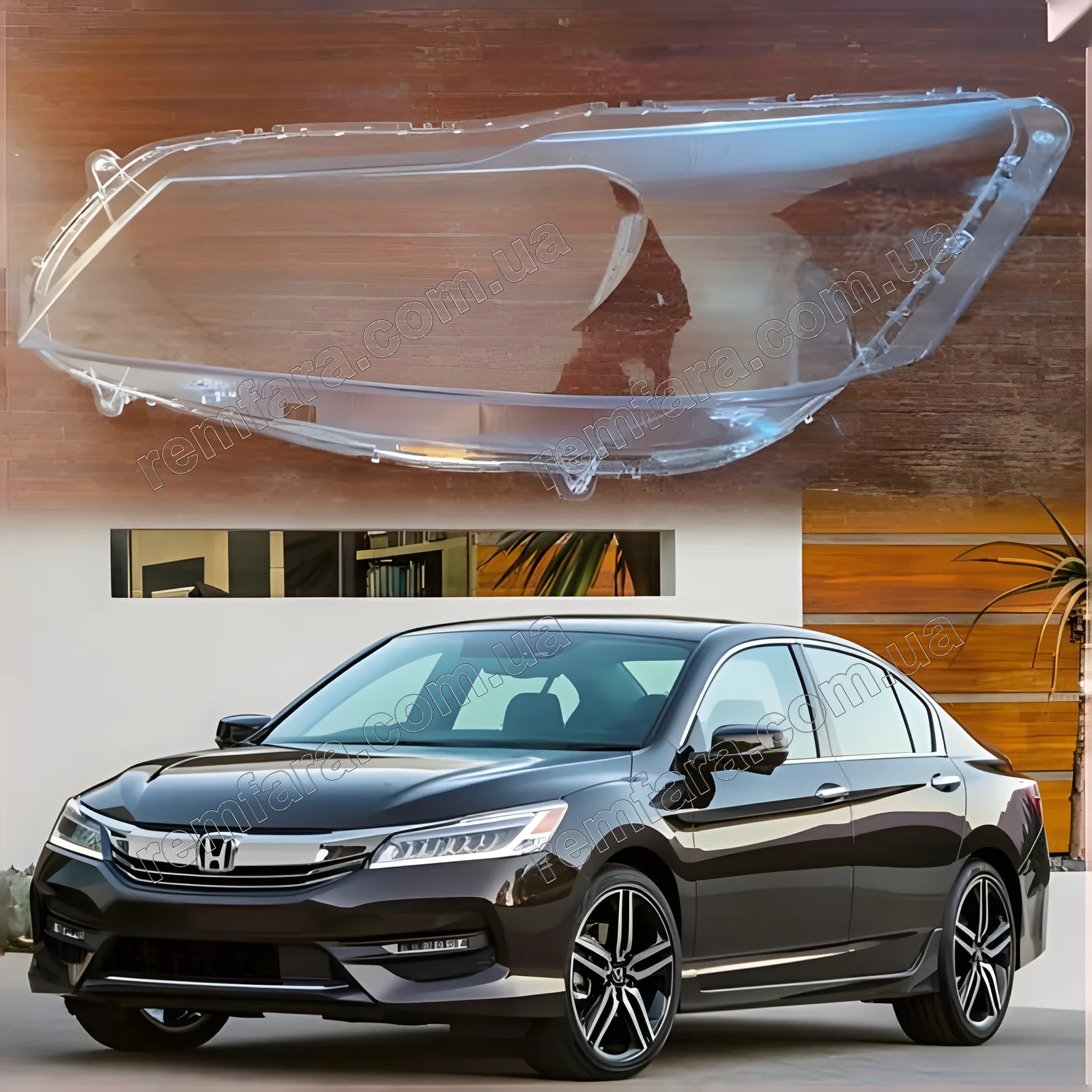 Скло фари Honda Accord 9 USA (2015–2019) Xenon Рестайл
