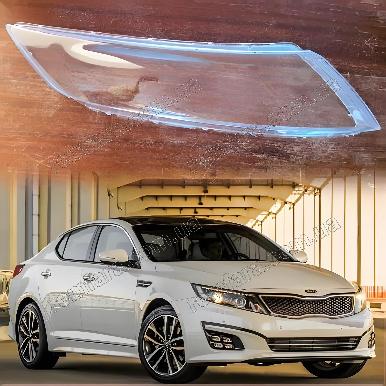Стекло фары Kia Optima 3 (2013–2016) Рестайл