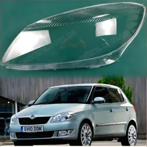 Скло фари Skoda Fabia 2 5J (2010–2015) Рестайл