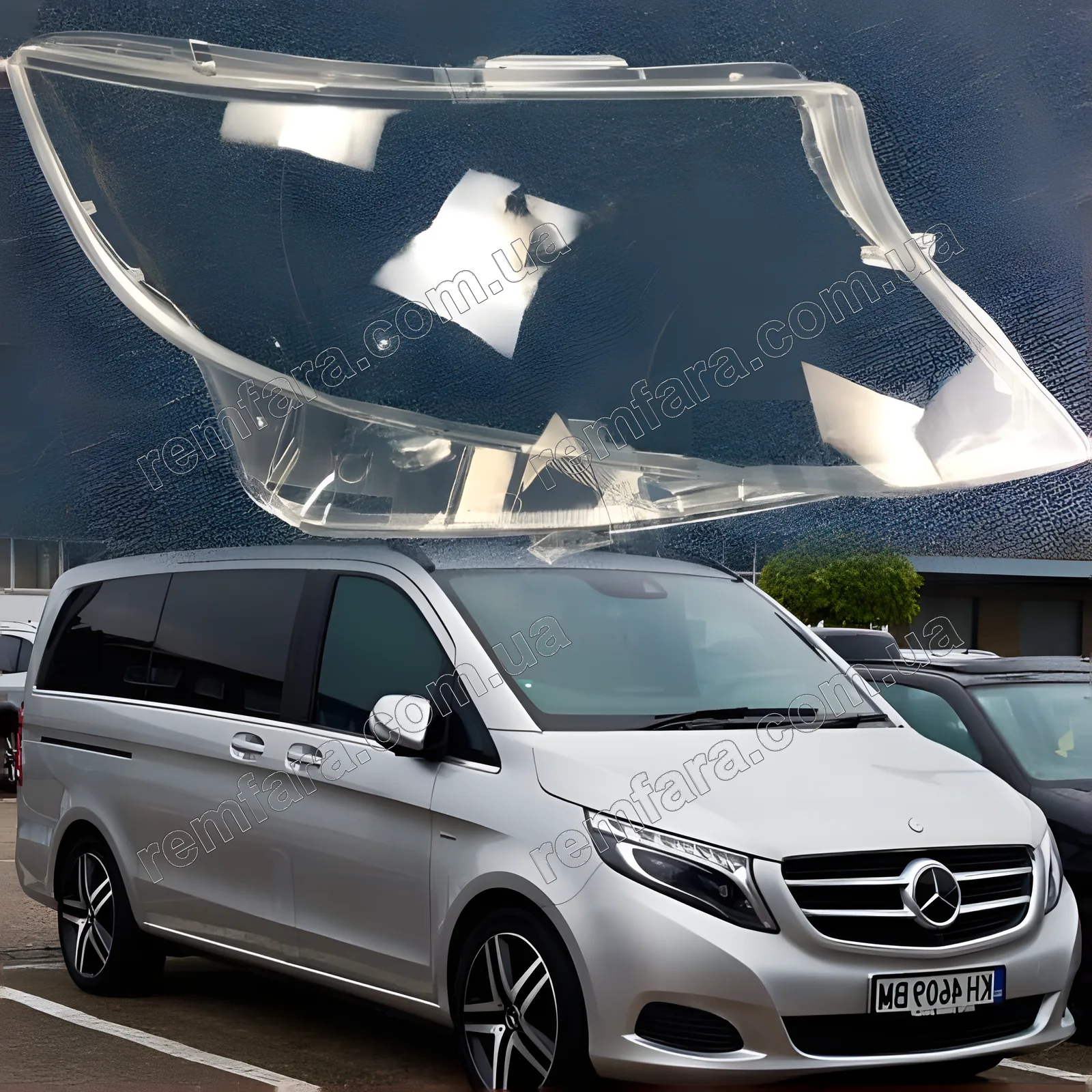 Стекло фары Mercedes Vito, Viano 3 V Class W447 (2014–2025)