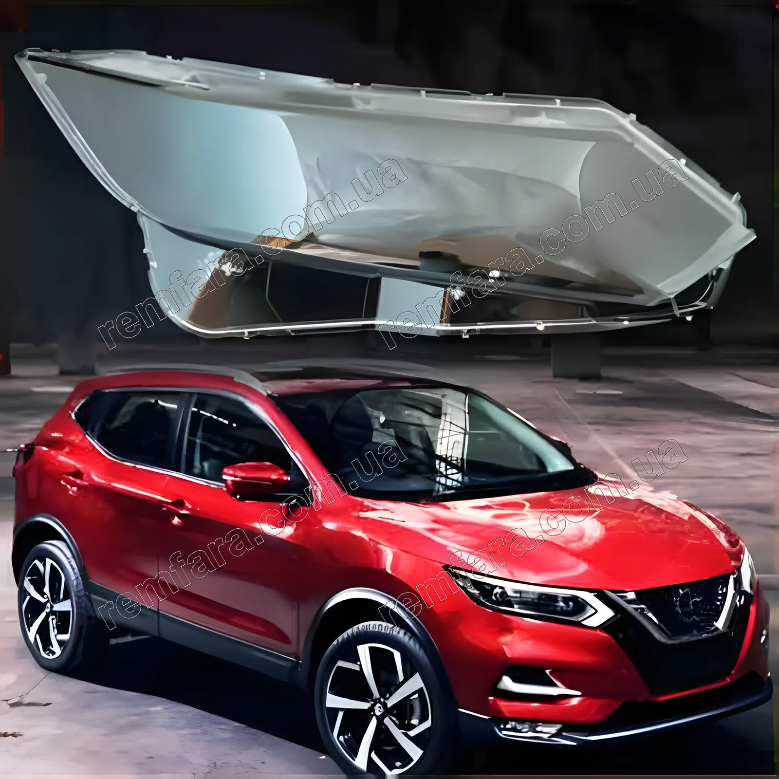 Стекло фары Nissan Rogue Sport (2019–2023) USA