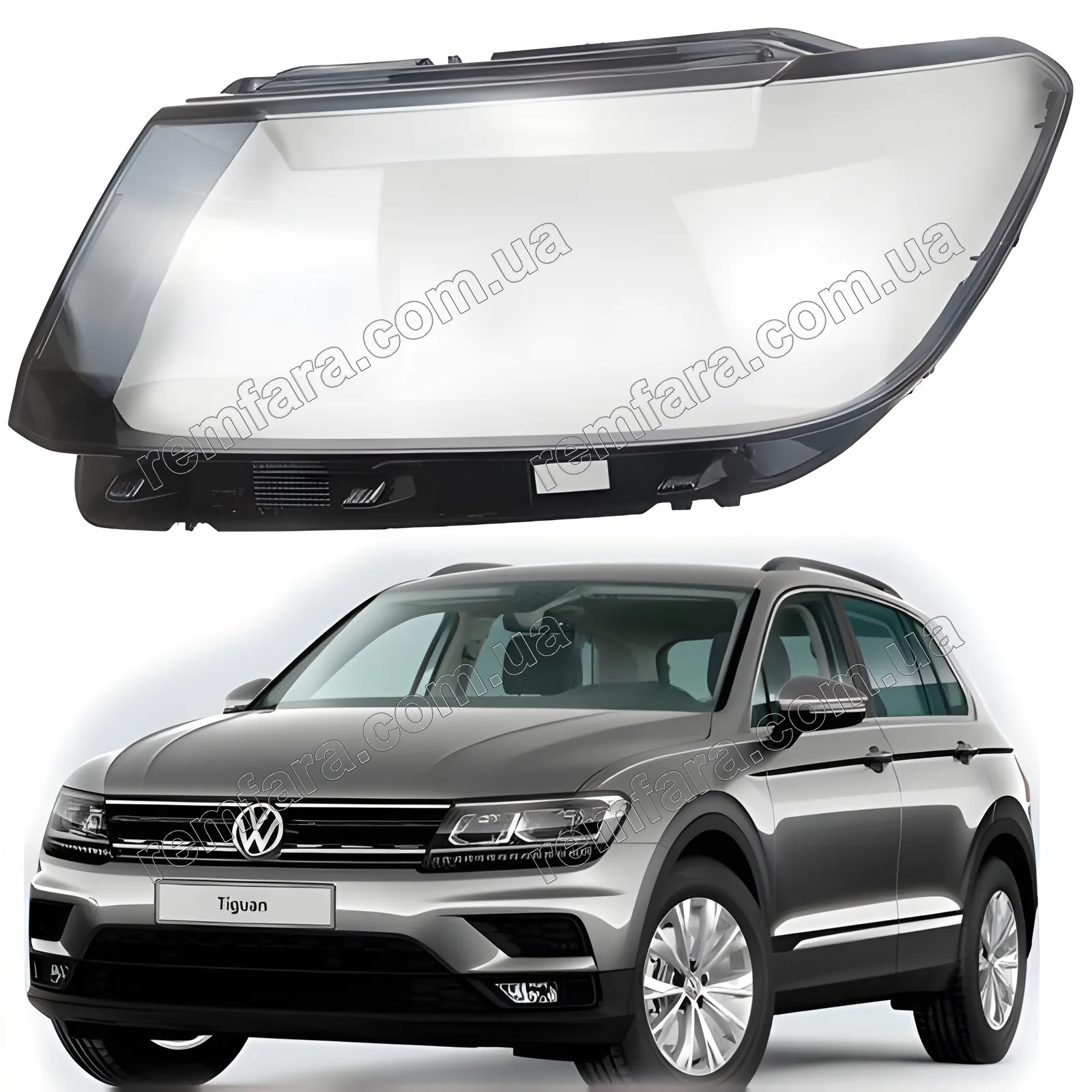 Скло фари Volkswagen Tiguan (2016–2020) Halogen China
