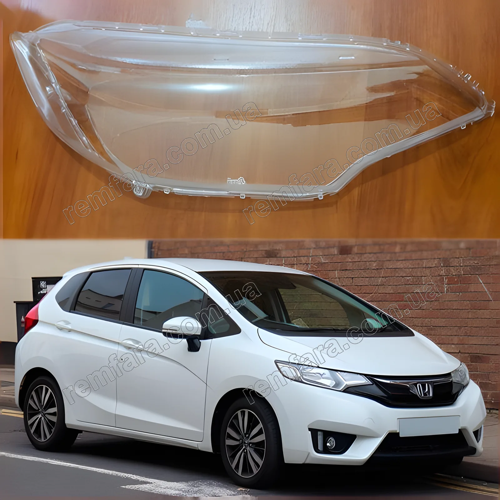 Стекло фары Honda Jazz 3 GK (2013–2020) нв
