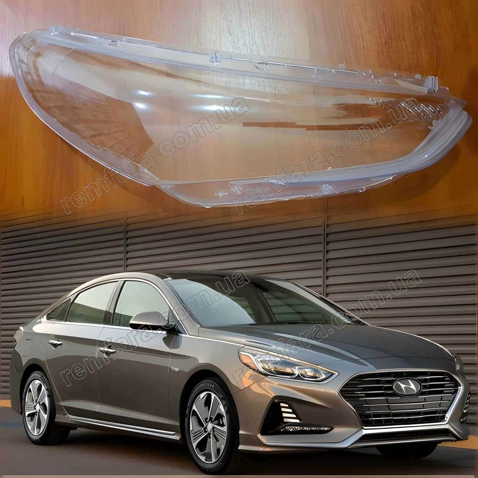 Стекло фары Hyundai Sonata 7 LF (2017–2020) Рестайл