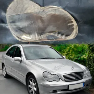 Стекло фары Mercedes C Class W203 (2000–2004) Дорестайл