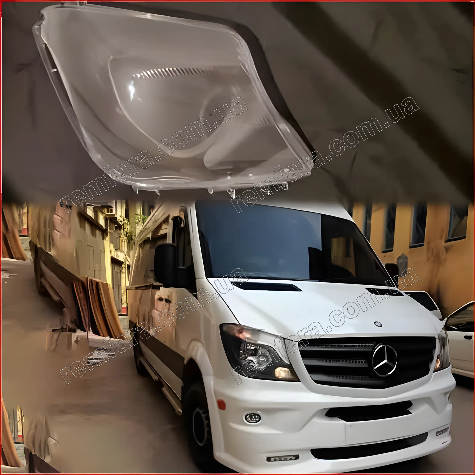Стекло фары Mercedes Sprinter W906 (2013–2018) Рестайл